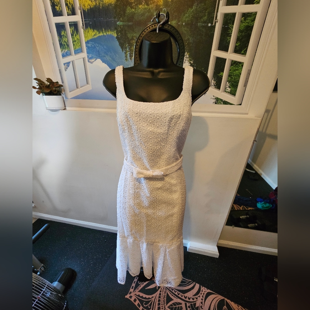 Priscilla of Boston - White Dress - Size 8 New without tags